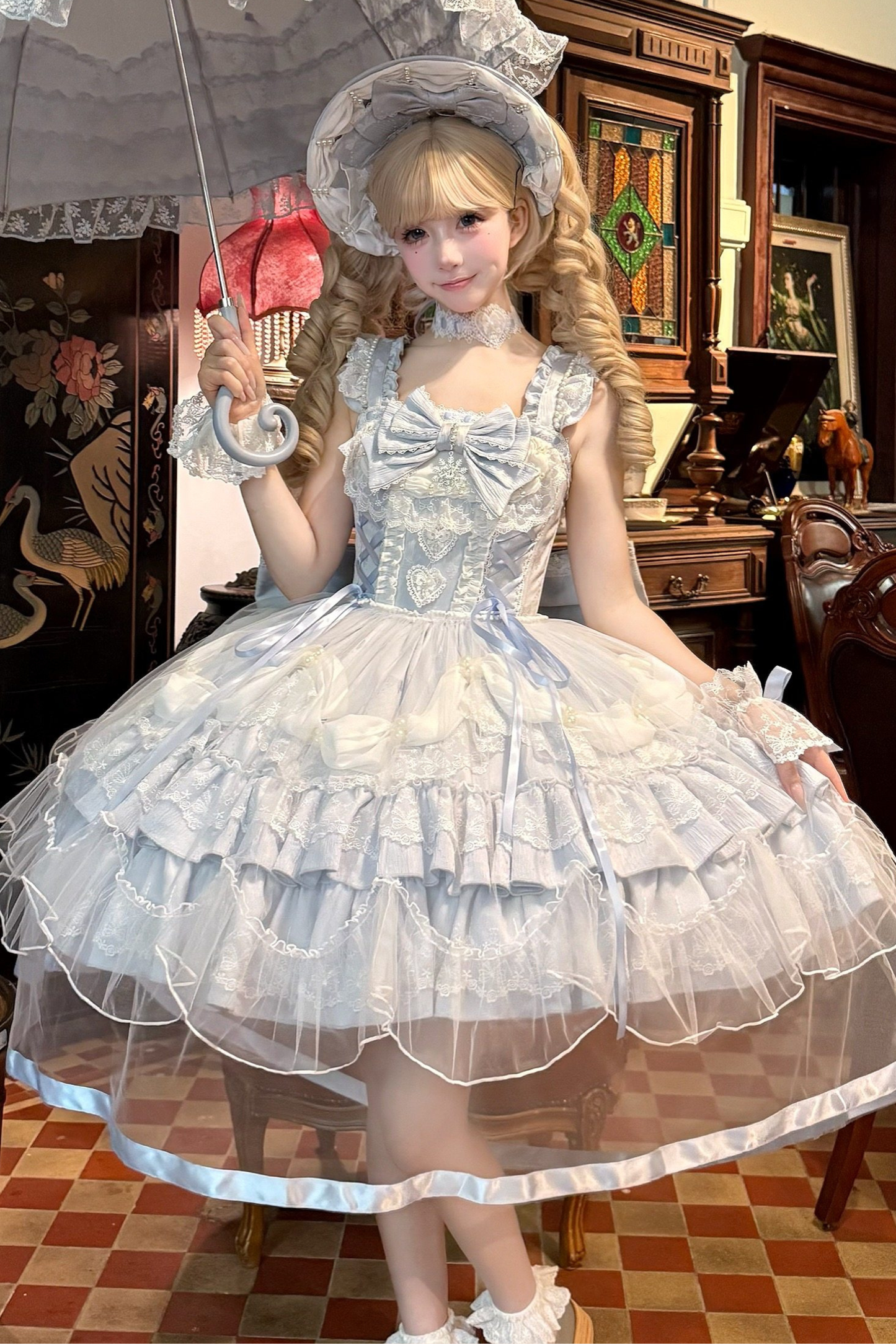 Sweet Ruffle Tiered Lolita Dress