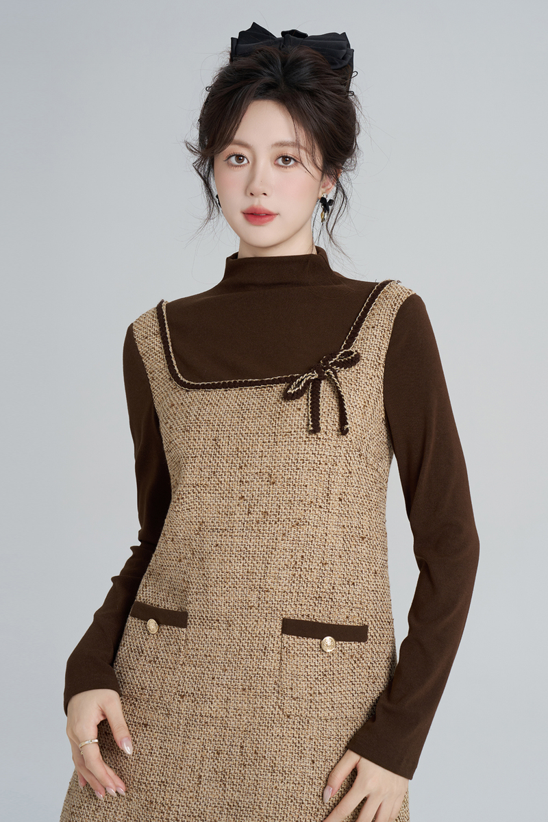 Coffee Colored Preppy Dress