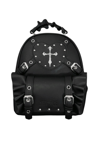 Dark Cross Ruffle Backpack
