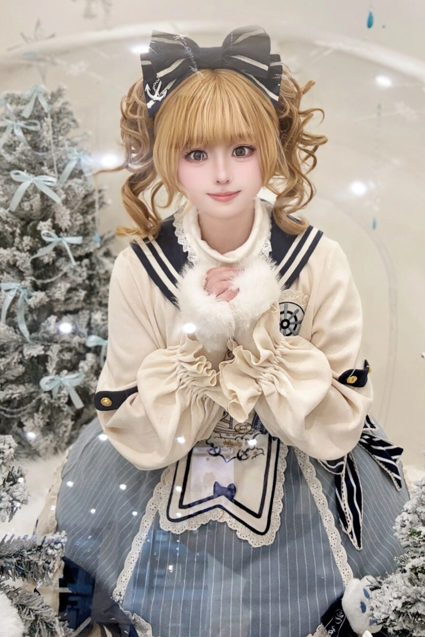 Candy Sailor Jacket + Jumper Skirt + Cat Hat + Headband