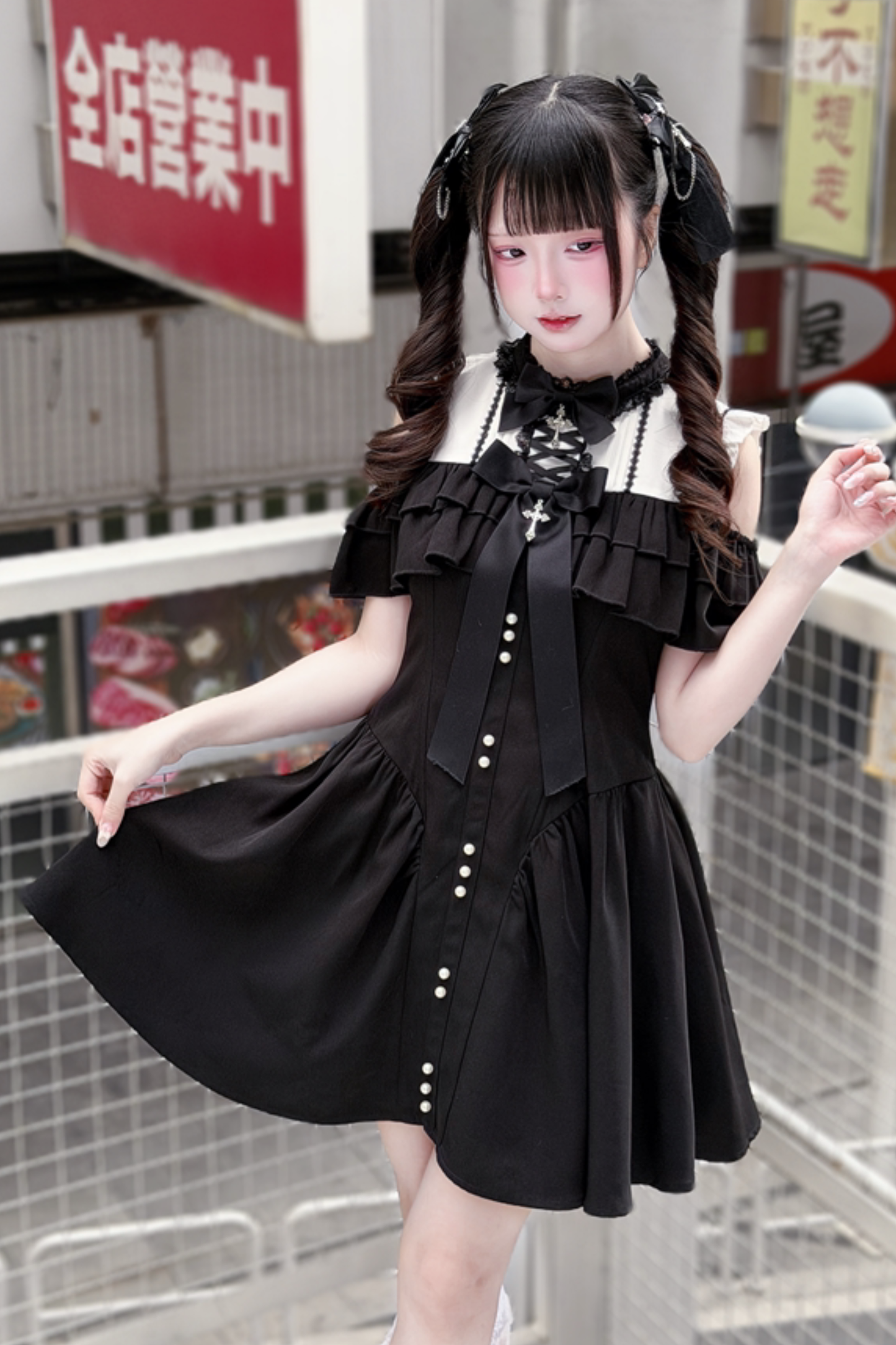 Off-shoulder Dark Sweet Dress