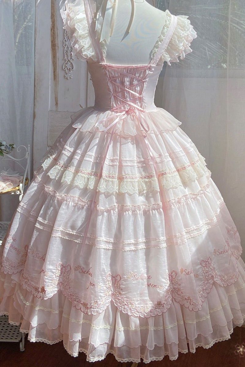Sweet Cherry Lolita Dress + Jsk + Hairband + Hat + Necklace + Sleeve