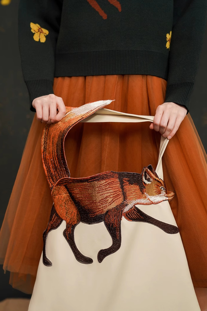 Fox Shoulder Canvas Bag