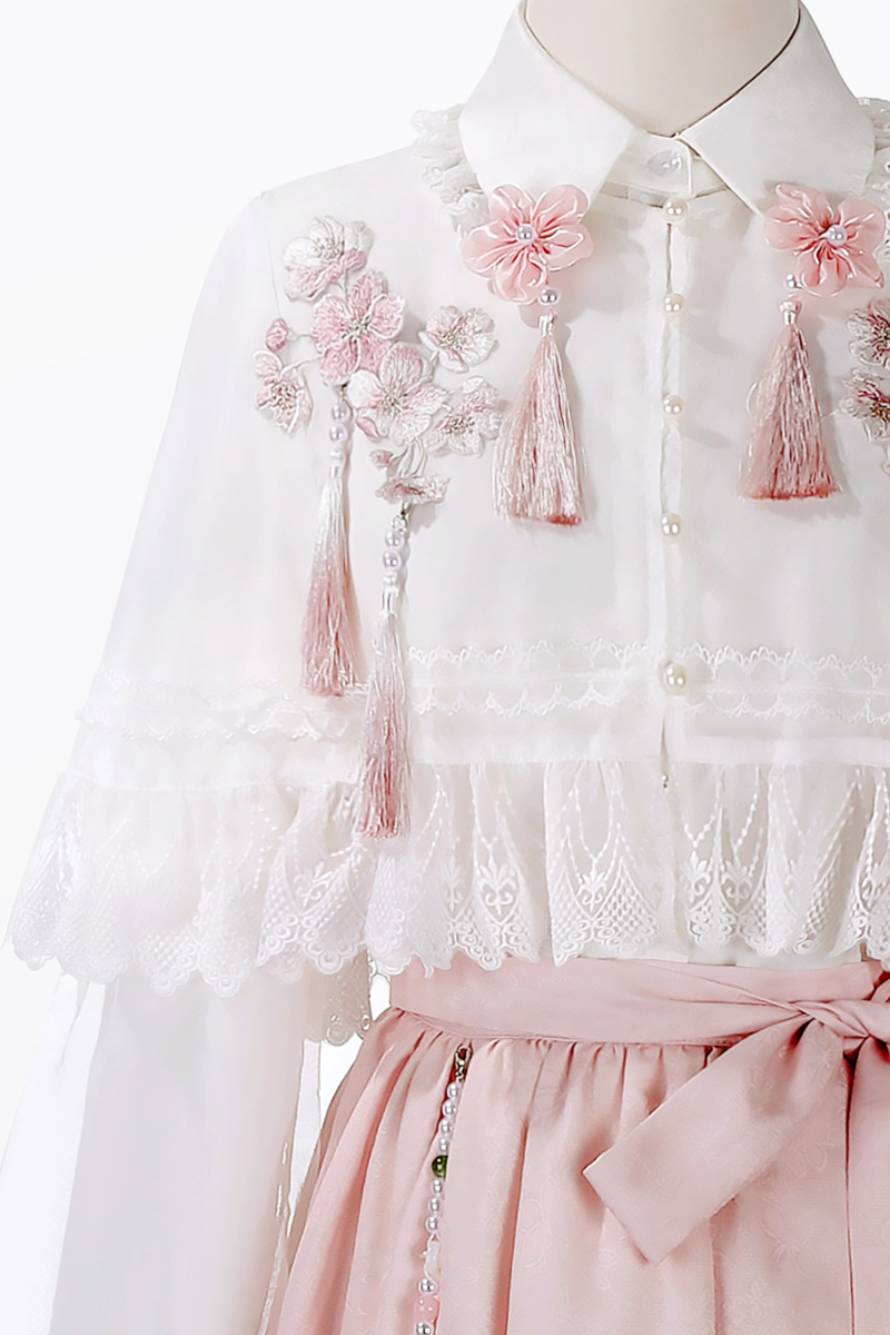 Sweet Flower Shawl + Blouse + Skirt