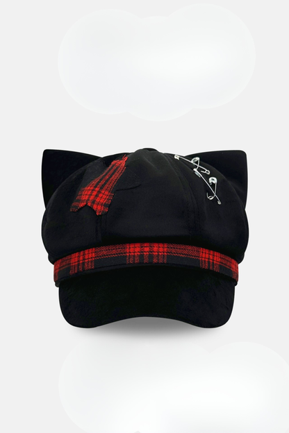 Cat Ear Subculture Plaid Hat