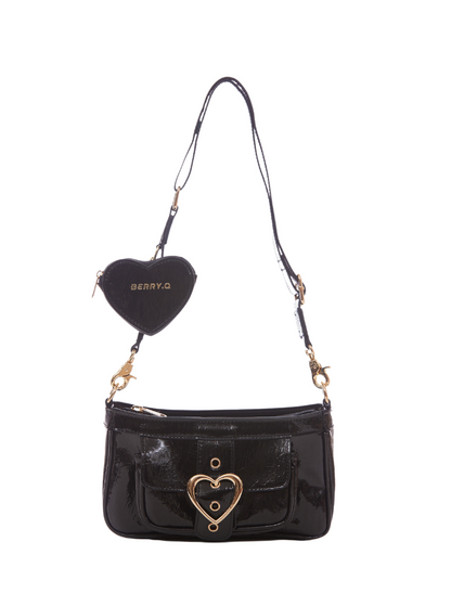Heart Ring Belt One Shoulder Crocodile Bag