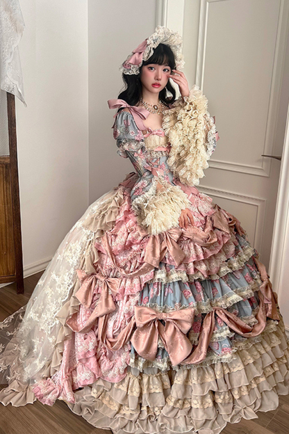 Jewel Rose Flower Marriage Lolita Set
