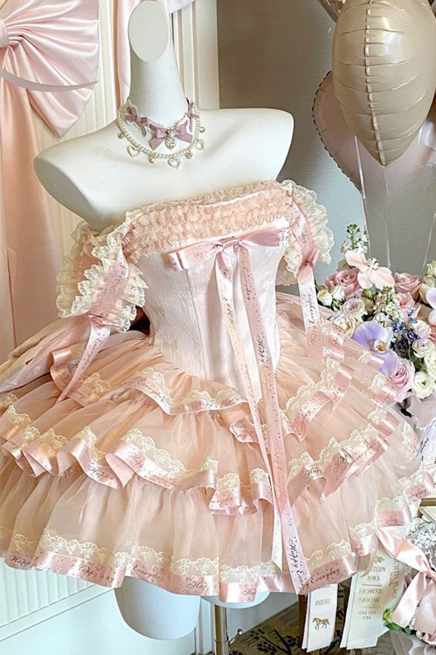 Sweet Princess Lolita Dress + Big Ribbon
