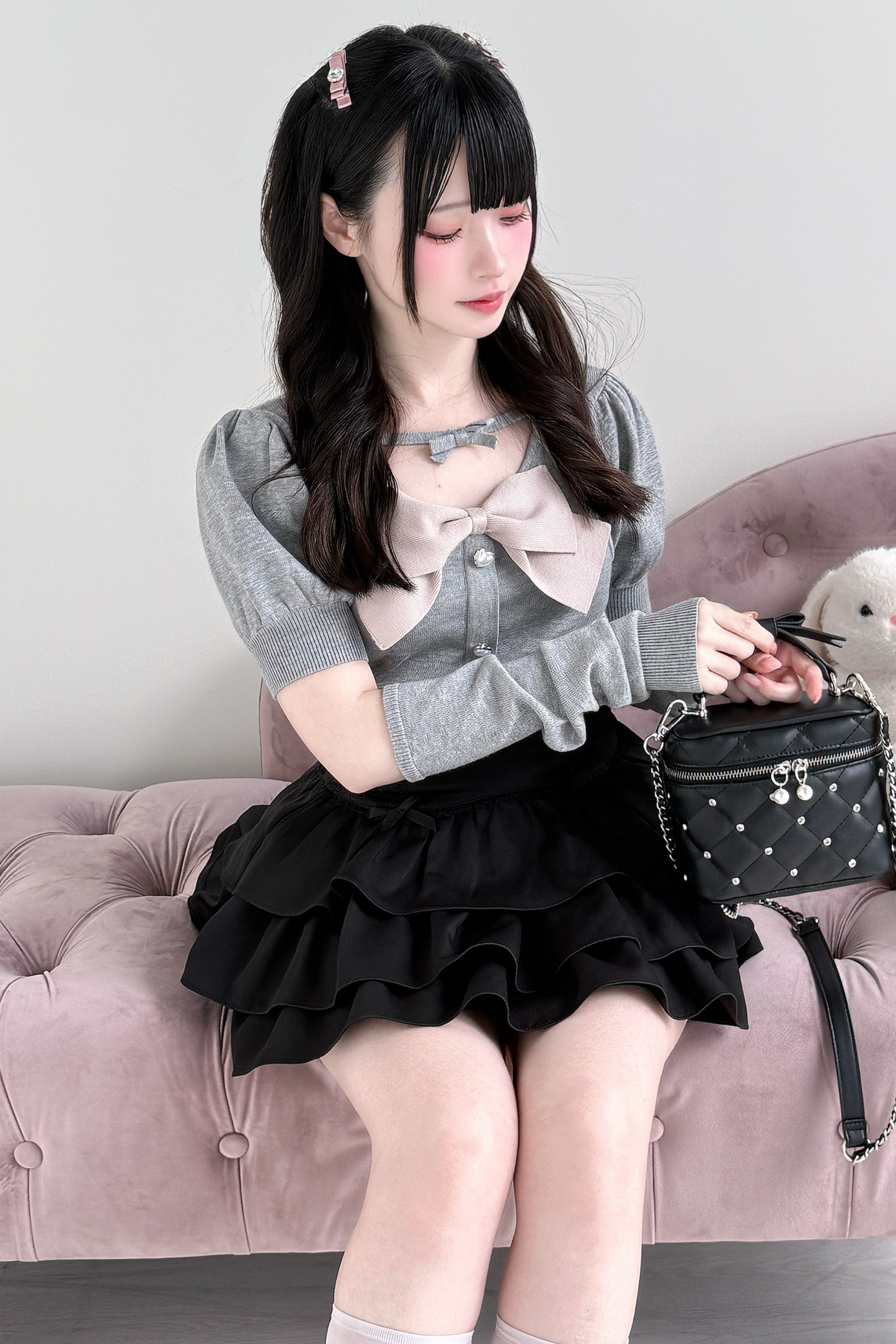 Big Ribbon Knit Top + Skirt