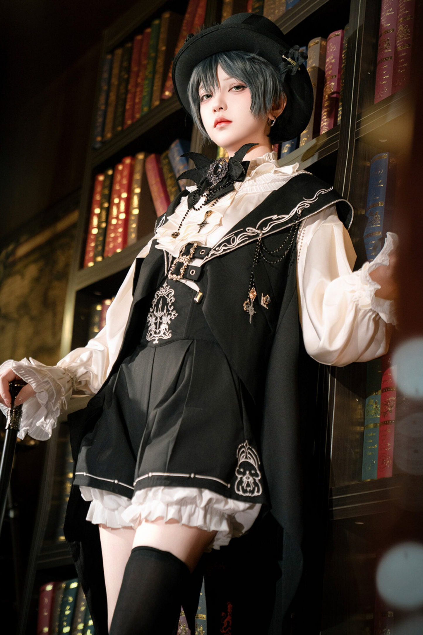 Dark Prince Suspender Shorts