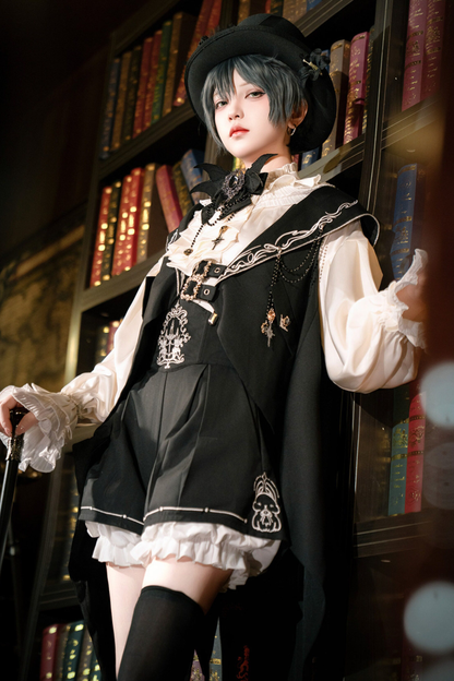 Dark Prince Suspender Shorts