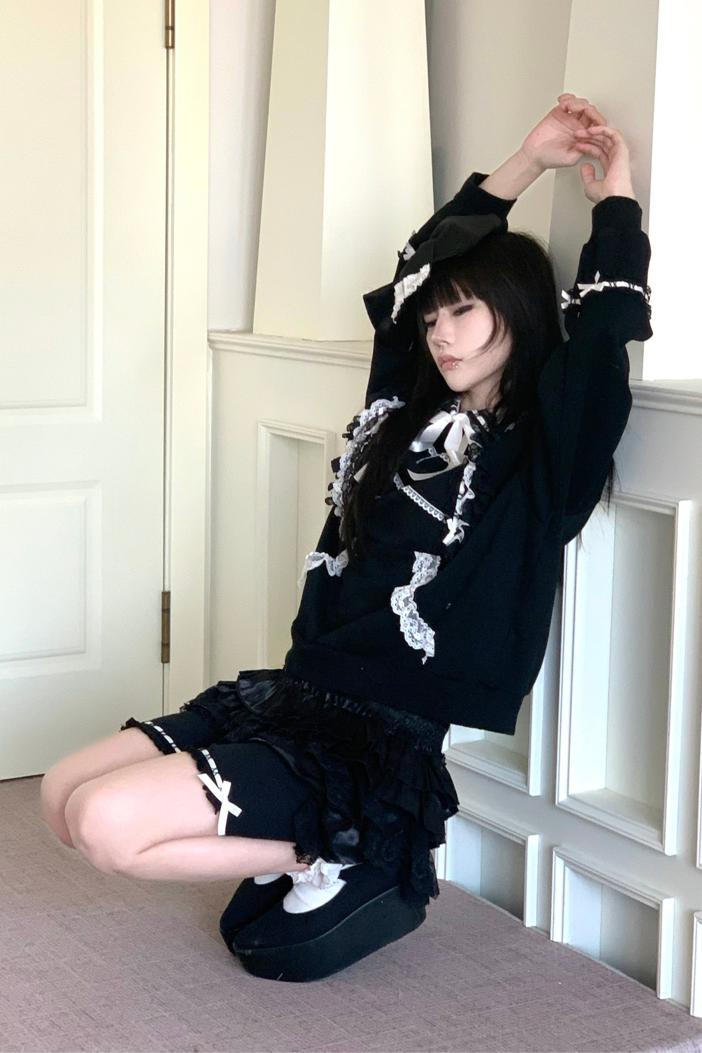 Lace Sweet Gothic Sweat Top + Pants