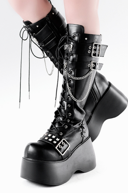 Mode Lace Up Medium Boots