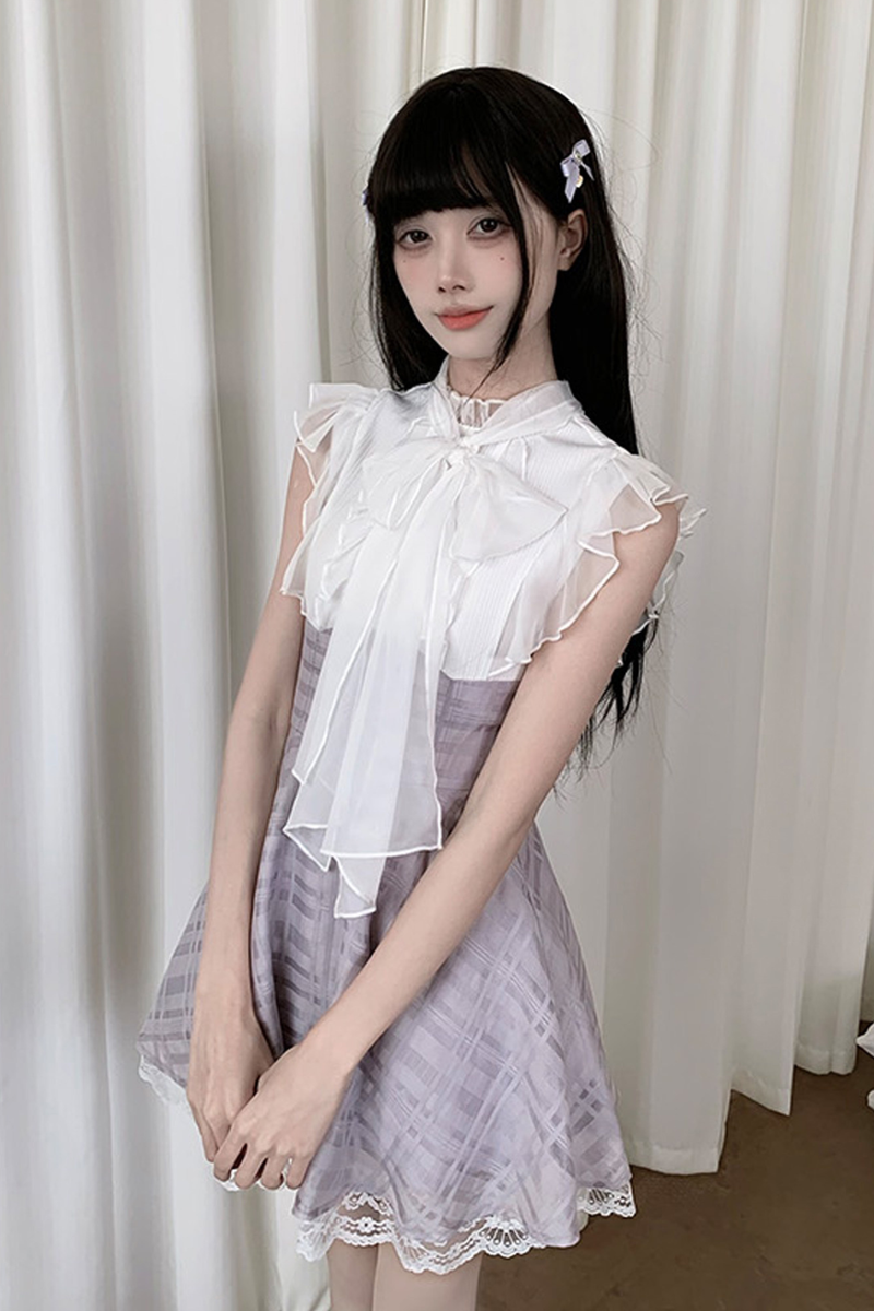 Ribbon Long Sleeve Dress