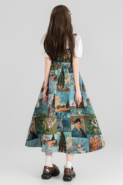 Jacquard Antique Painting Dress + Shirt