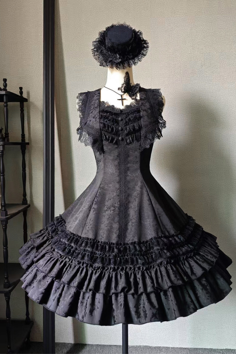 Slim-fit Gothic Lolita Jumper Skirt + Jacket