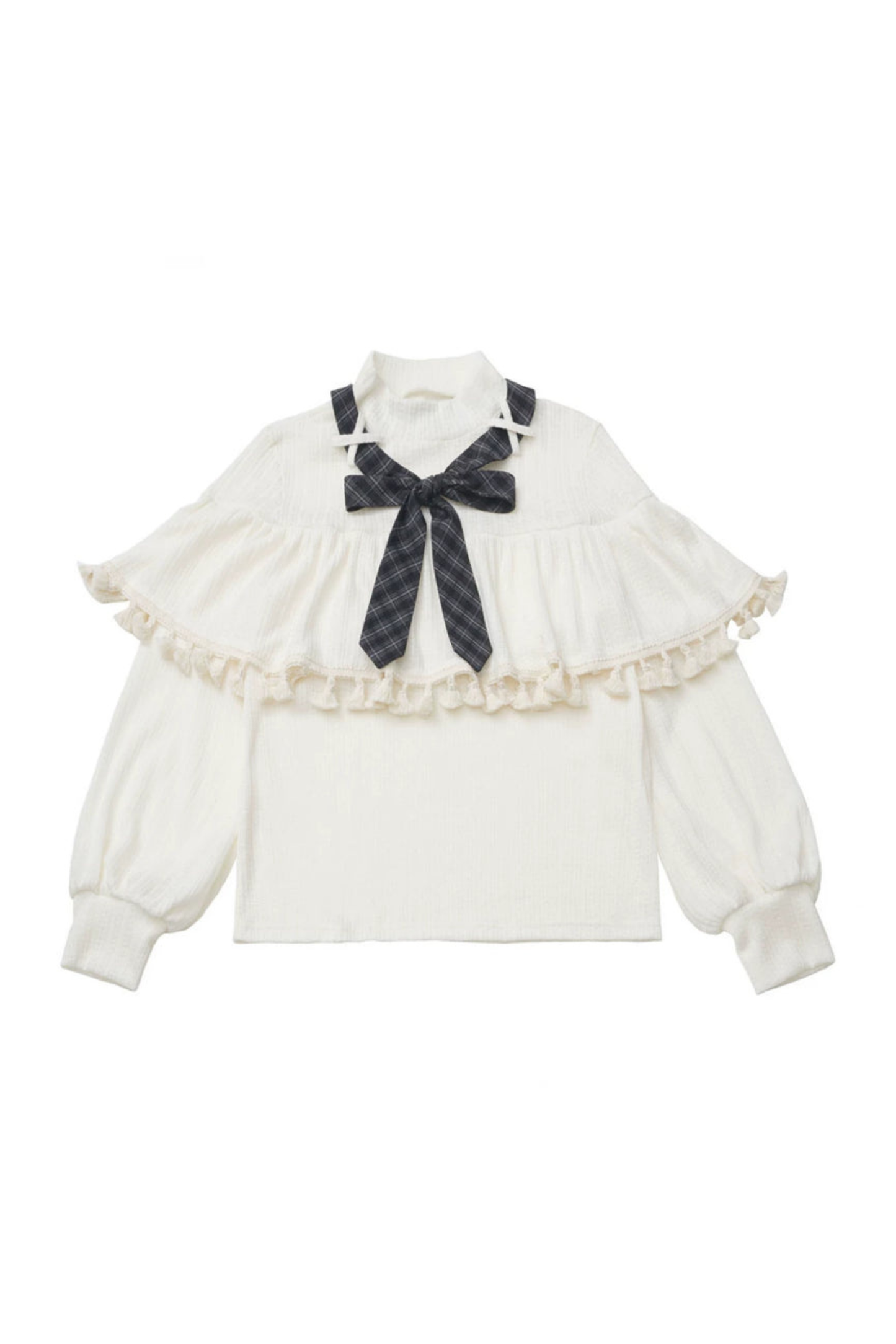 Off Shoulder Hoodie Top + Ruffled Top + Tiered Skirt + Camisole