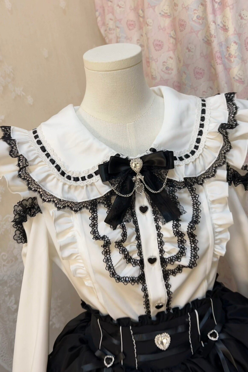 Sweet Girly Long Sleeve Top + Tiered Skirt