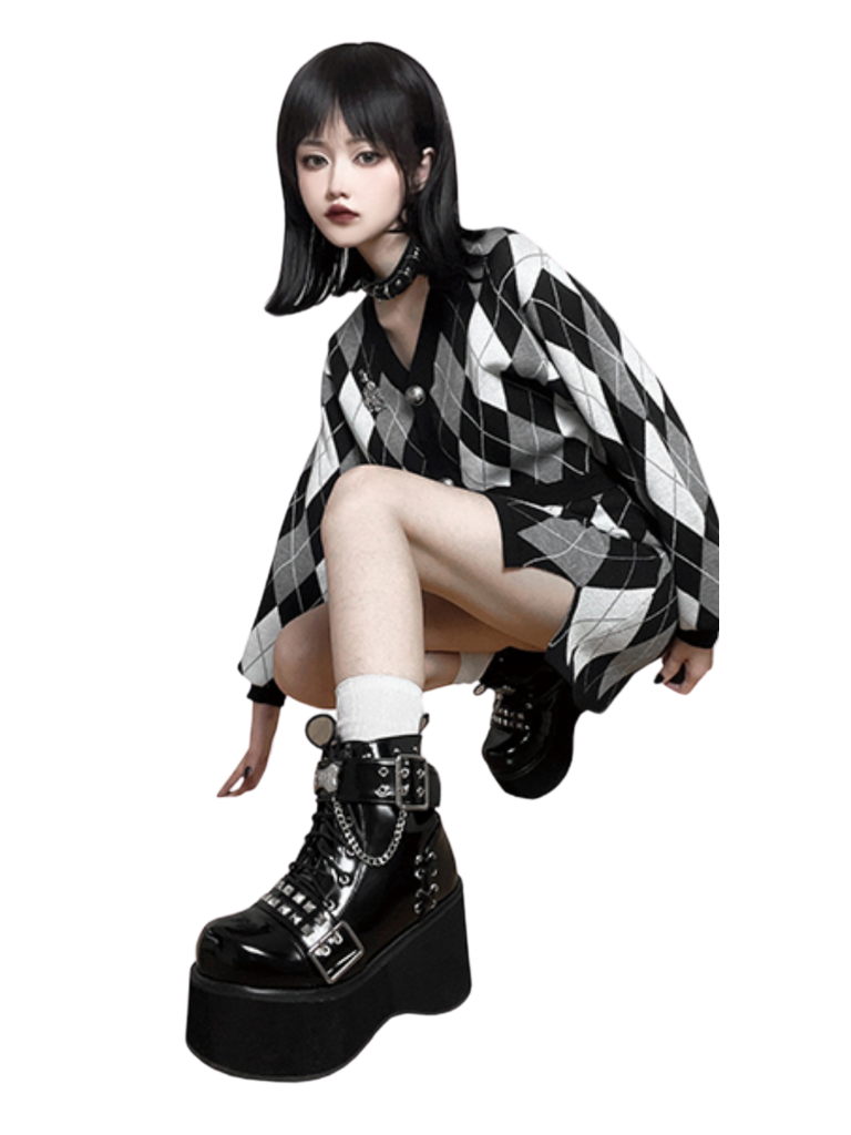 Punk Rock Round Toe Platform Boots
