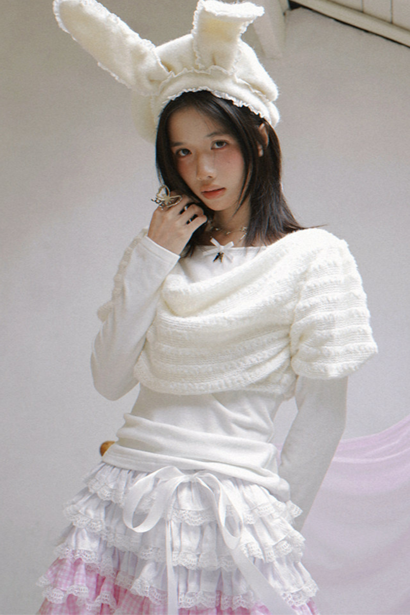 Draped Collar Whip Top