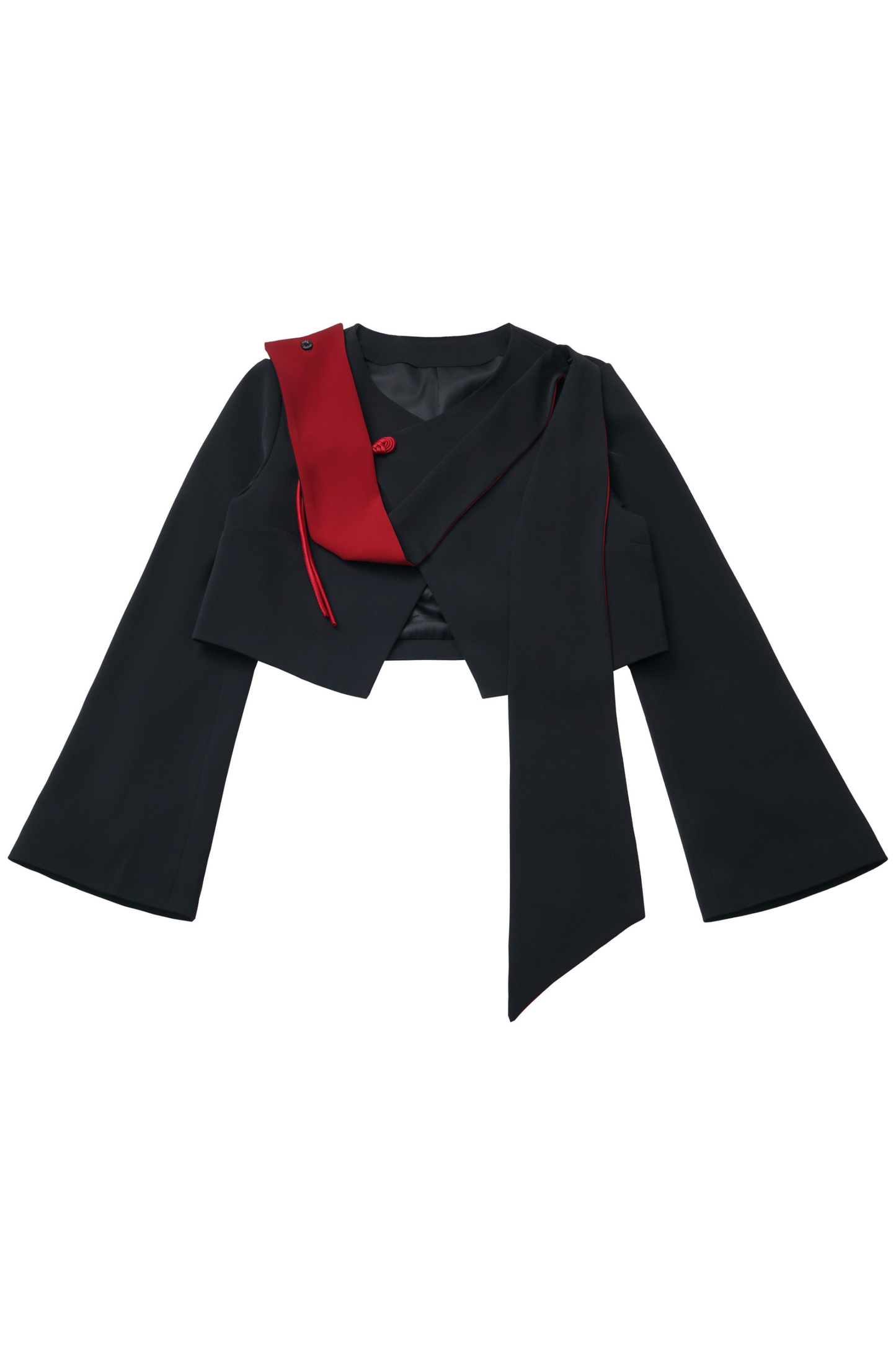 Dark Chinese-style Jacket + Shirt + Pants + Belt + Necklace