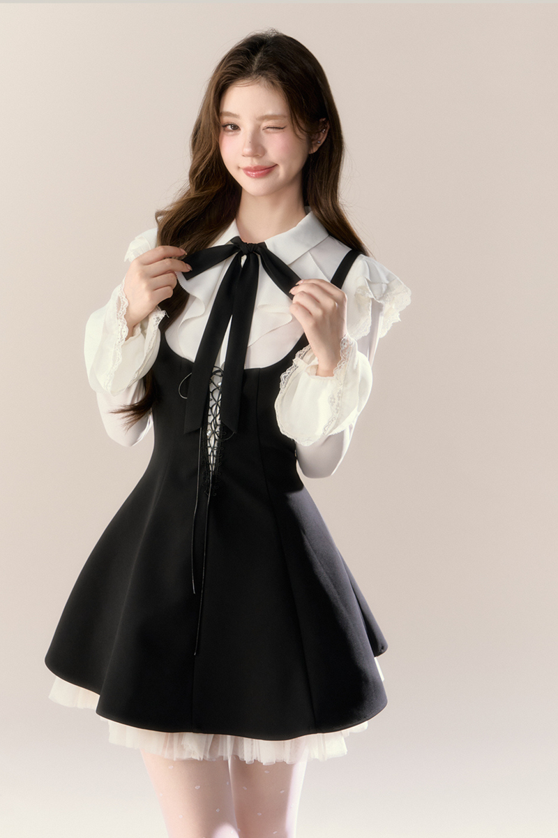 French Blouse + Suspender Skirt