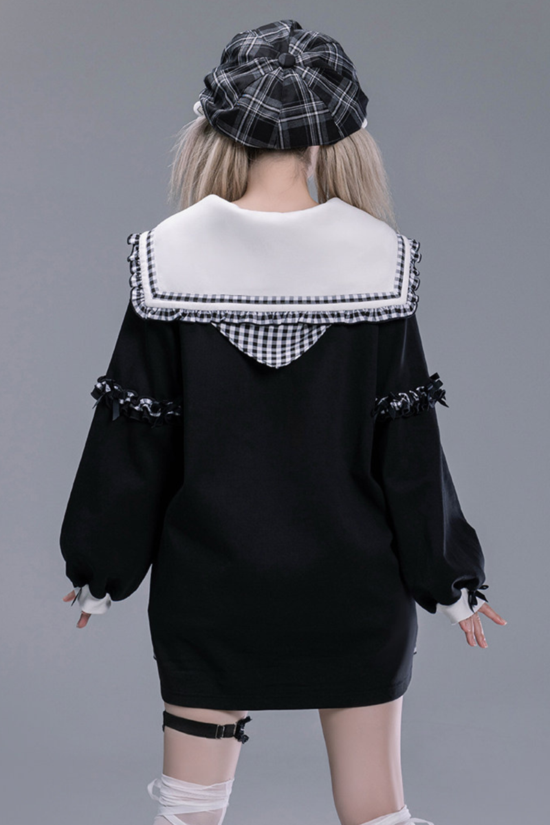 Check Sailor Loose Top