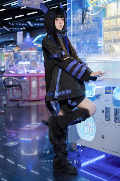Subculture Cyber Jacket + Shorts + Long Pants + Leg Warmers + Cat Hair Accessory + Tail