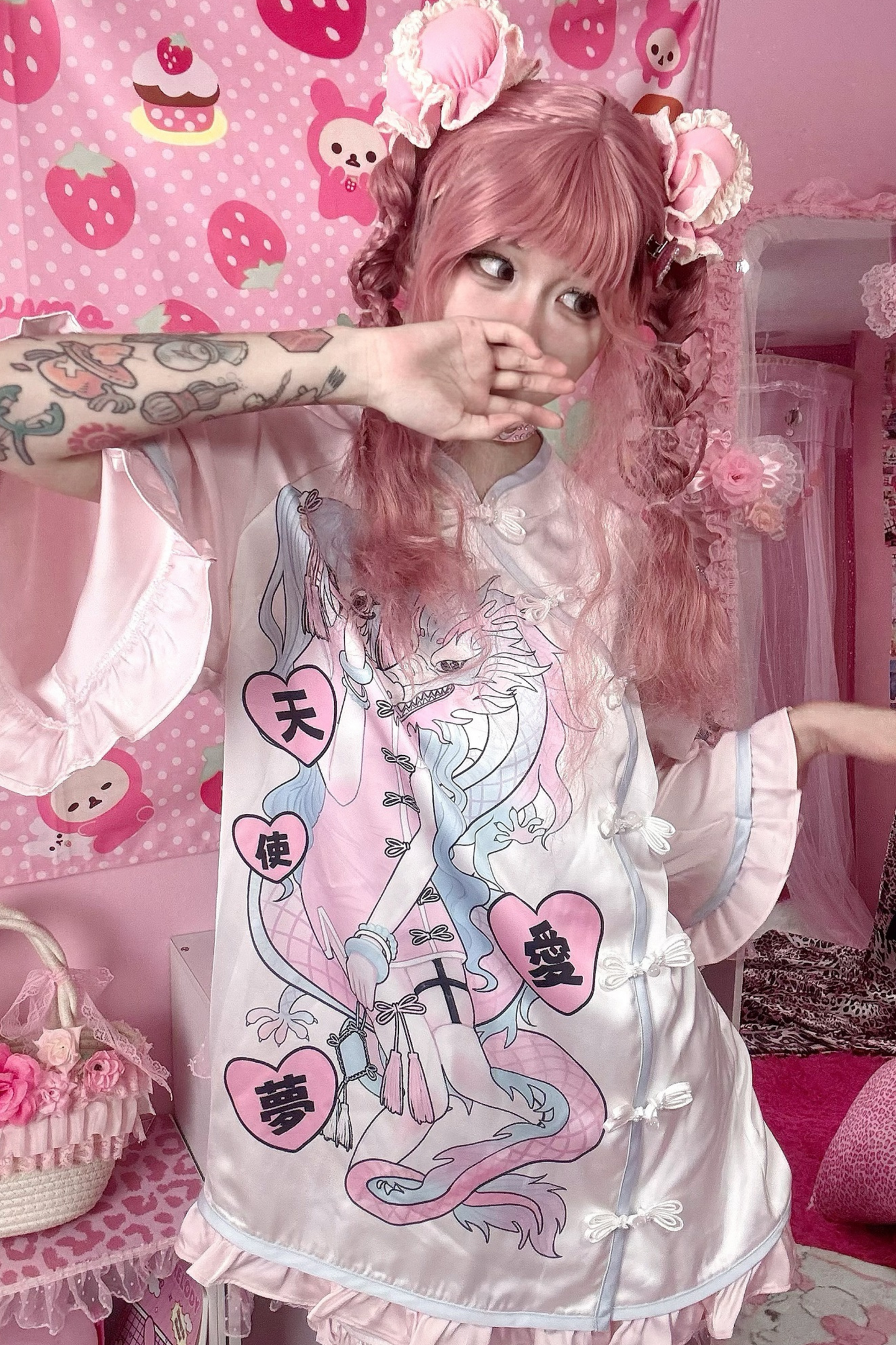 Dream Love Angelic Subculture Chinese-style T-shirt + Shorts