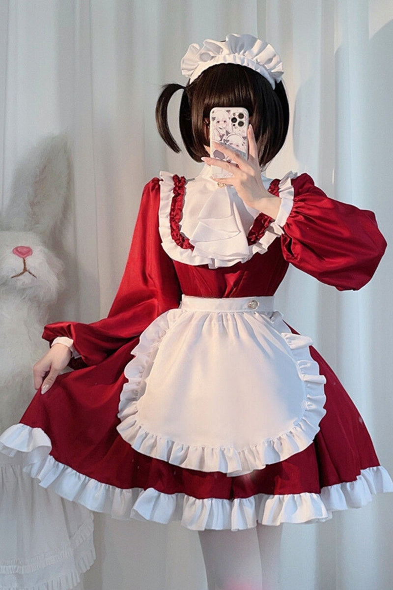 Red Maid Cosplay Dress