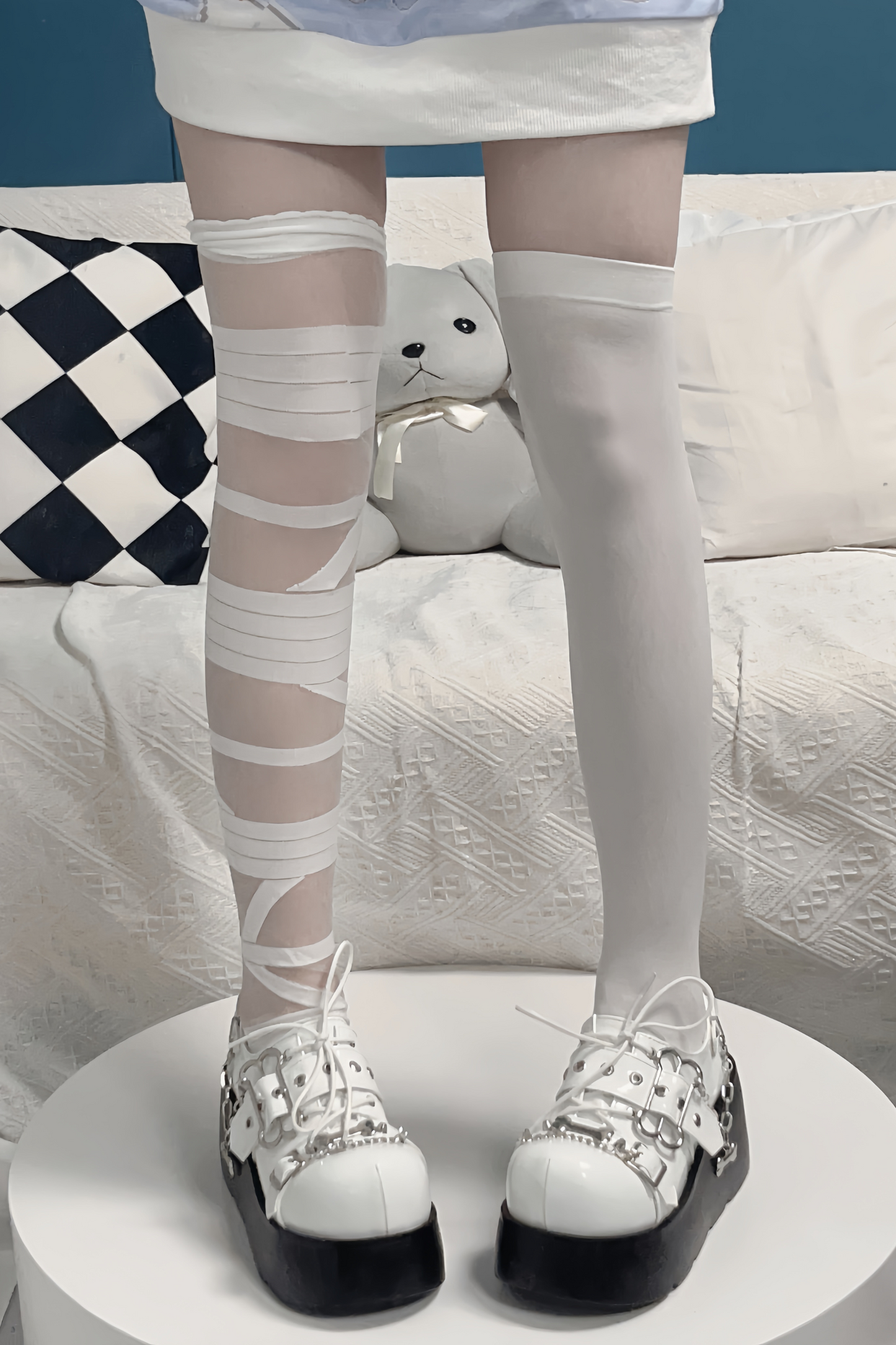 Lantern Angel Bone Platform Shoes