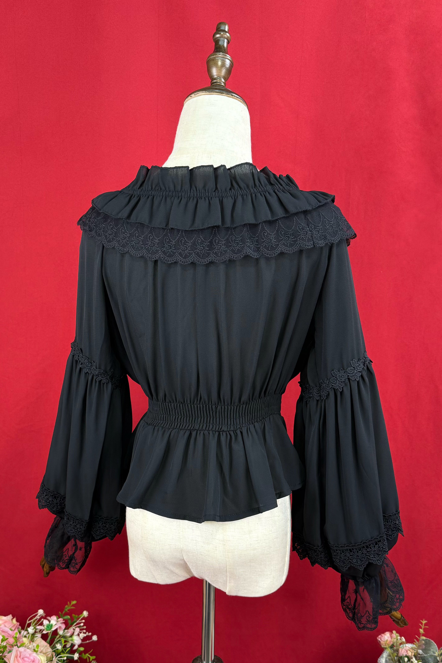 Off-shoulder Long Sleeve Romantic Blouse