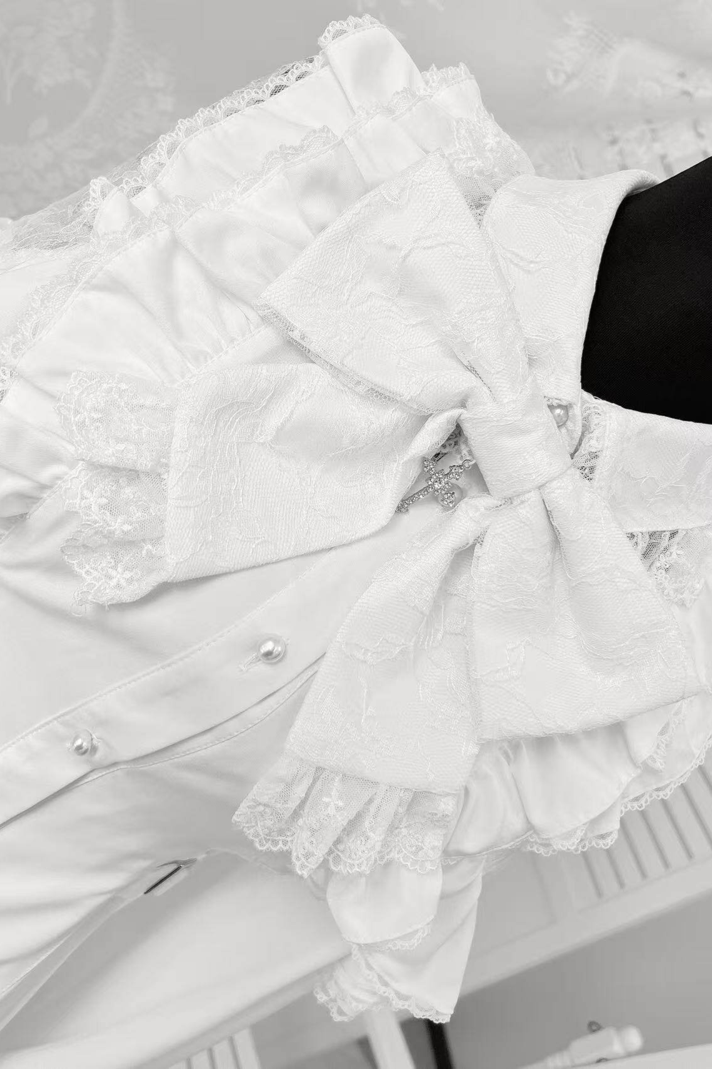 Lace Off Shoulder Design Dress + Shorts