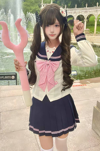 Island Cat Sailor Top + Skirt + Ribbon