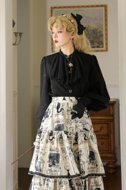Satin Puff Sleeve Blouse