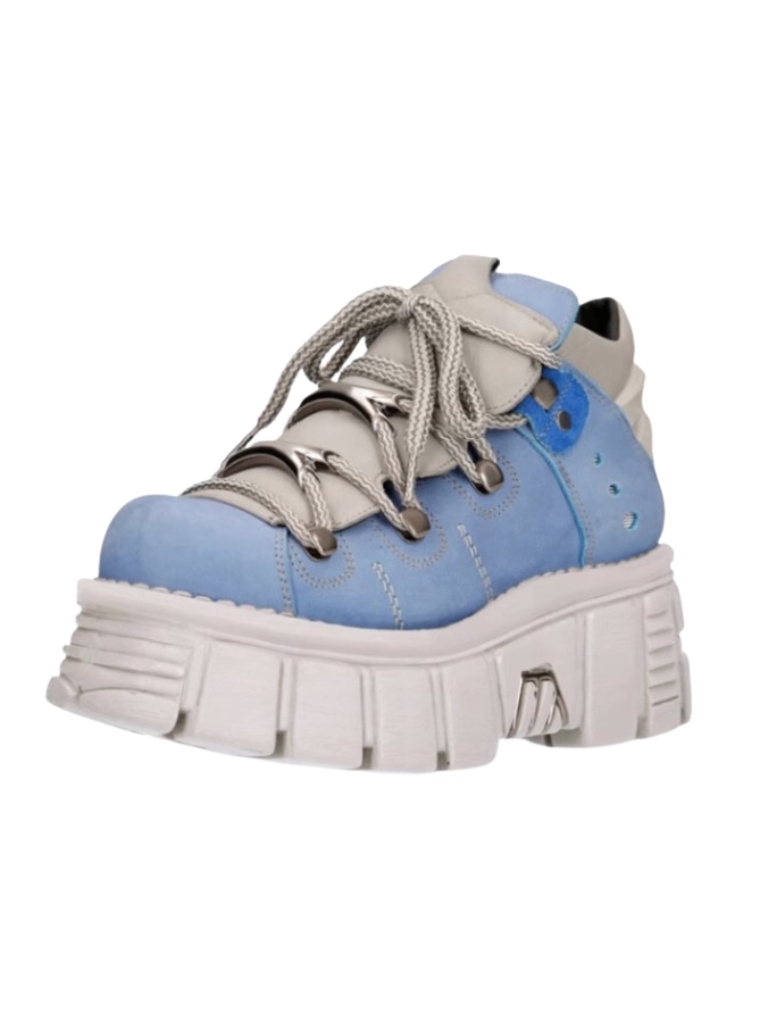 11-colors Punk Rock Retro Leather Metal Power Sole Sneaker