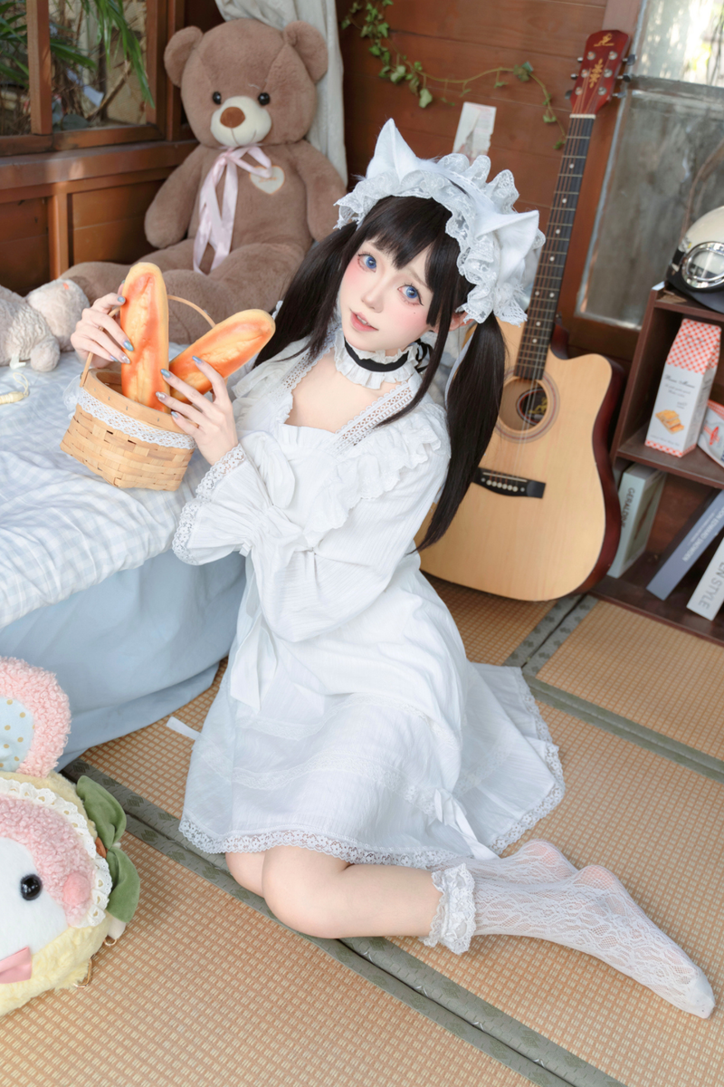 White Lace Princess Dress + Hairband
