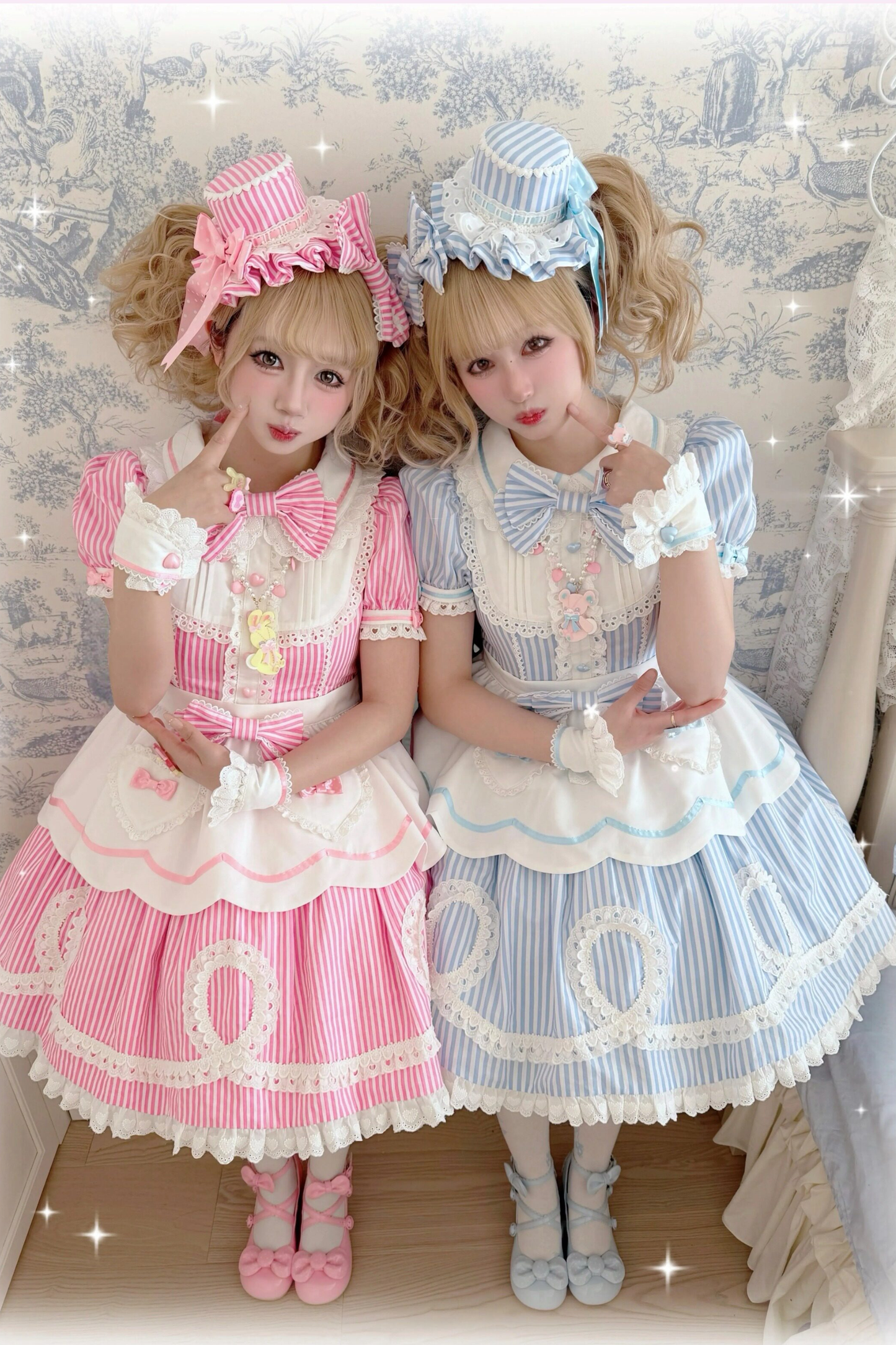 [pre-order] Retro Doll-like Lolita Dress + Hair Band + Clip + Bonnet + Hat