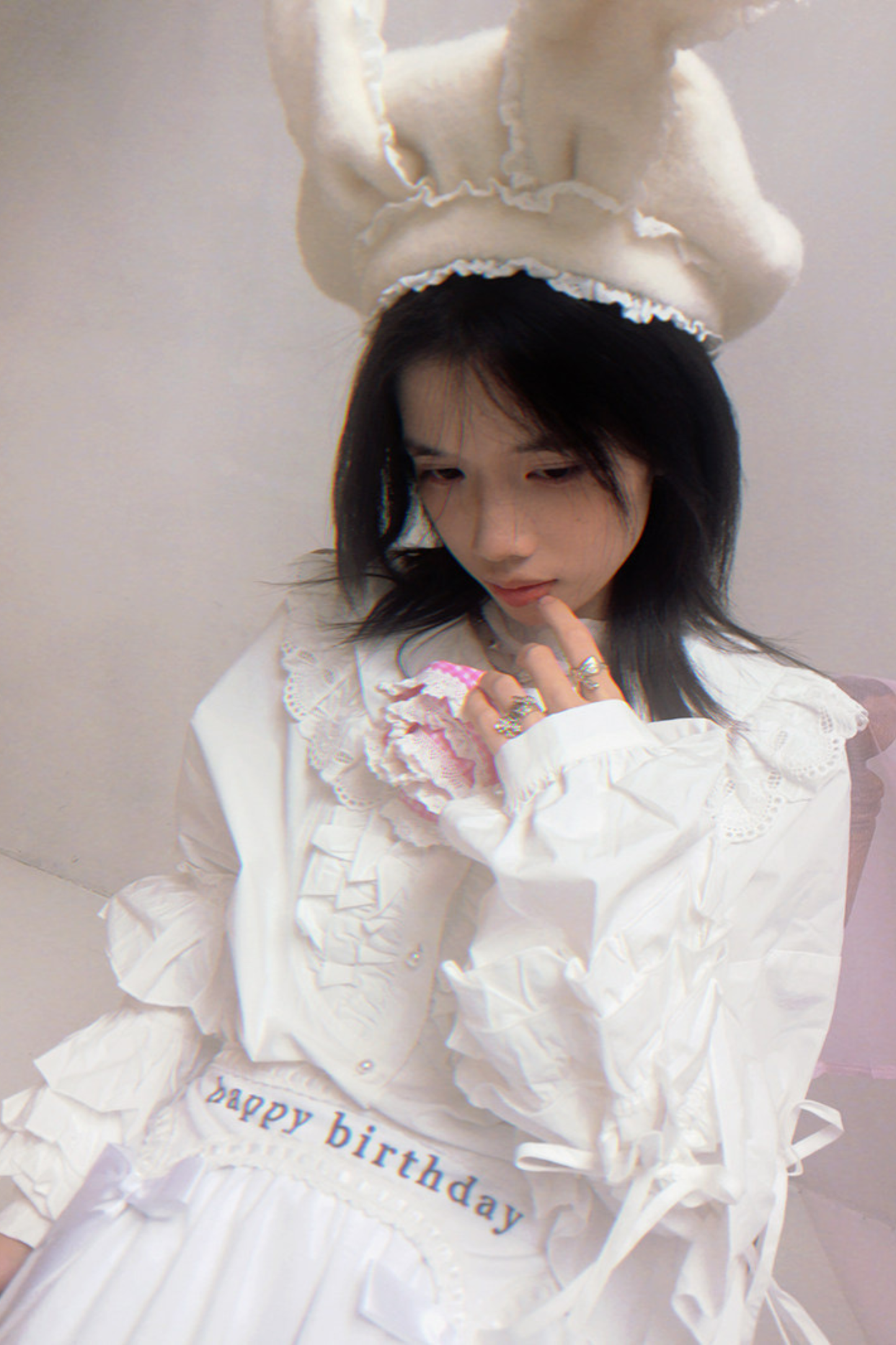 Lace Rabbit Ears Beret