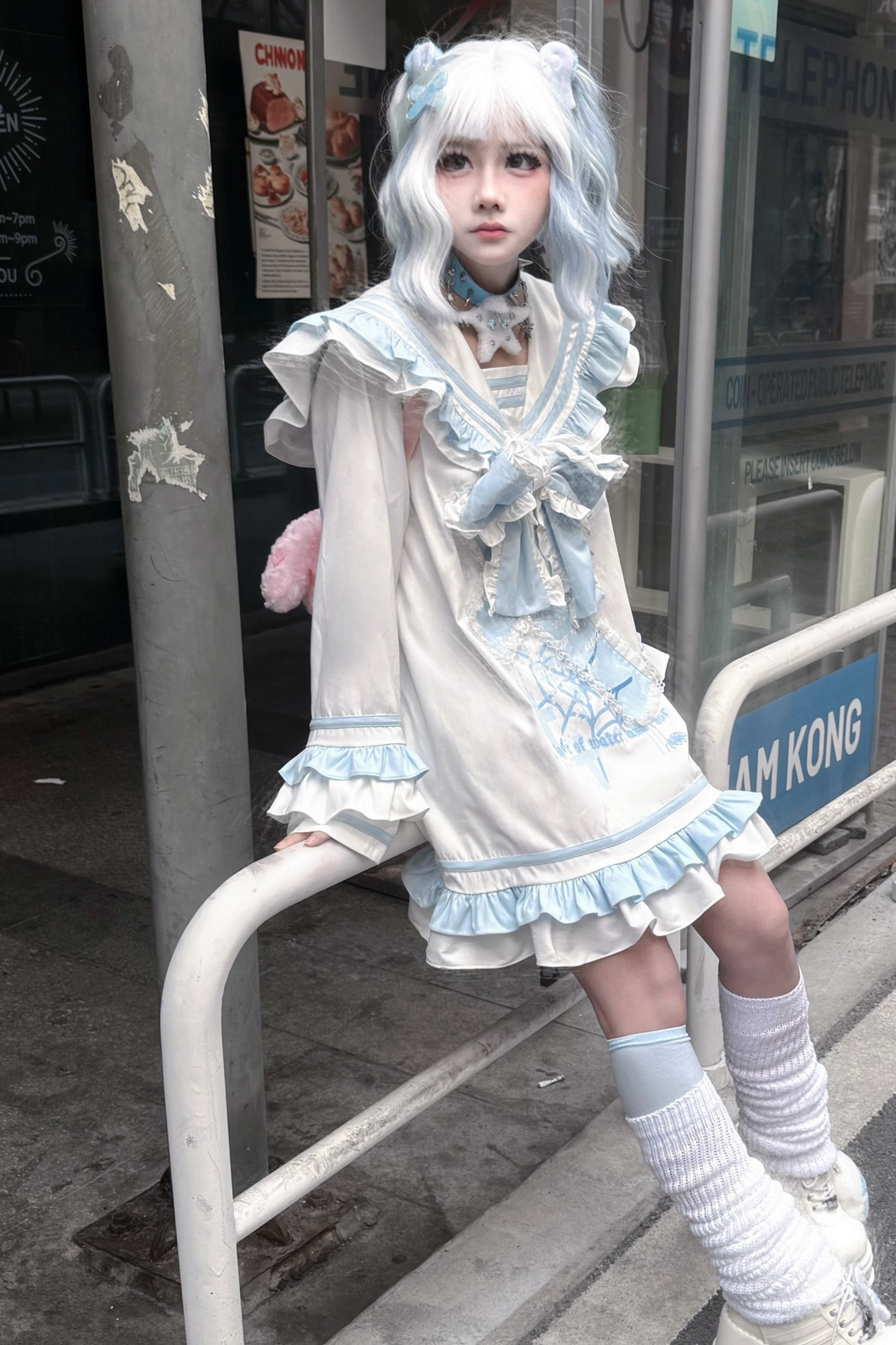 [angel Style] Ruffle Sailor Subculture Dress