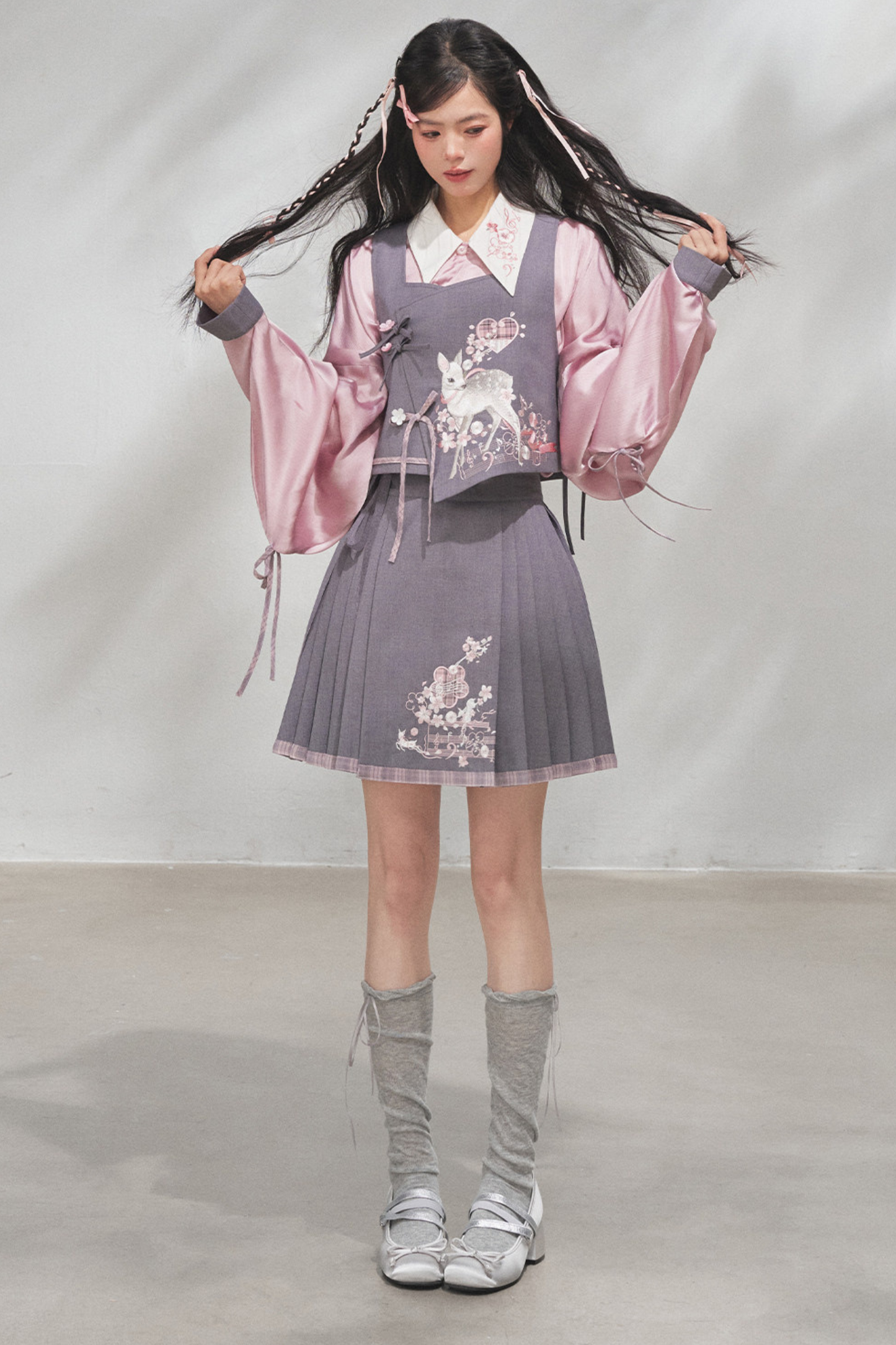 Sakura Rhythm Hunt Vest + Shirt + Skirt + Pants + Accessories