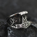 Viking Mjolnir Signet Ring Thor's Hammer Ring for