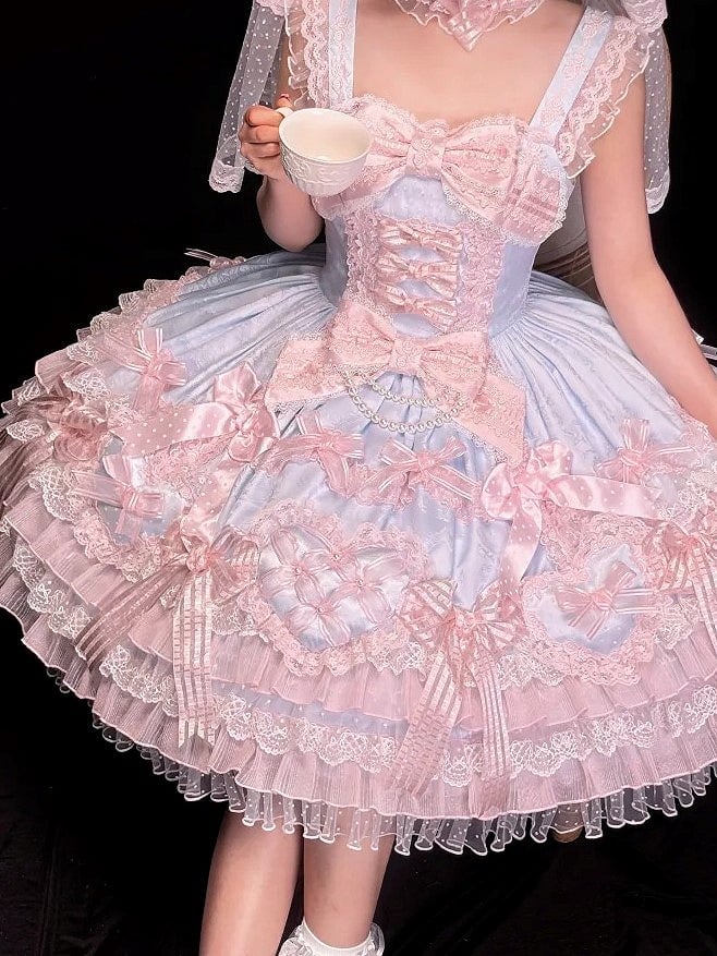 [pre-order Deadline: April 3] Pure Sweet Rose Fantasy Tiered Lolita Dress