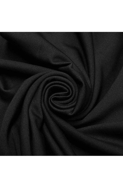 Black Long Sleeve Leather Strap Decoration Broken Holes Knit Punk T-shirt