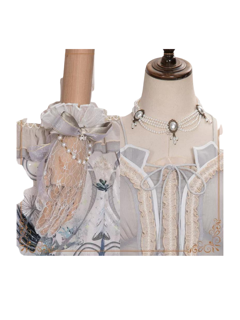 Wedding Rose Girl Retro Tea Party Lolita