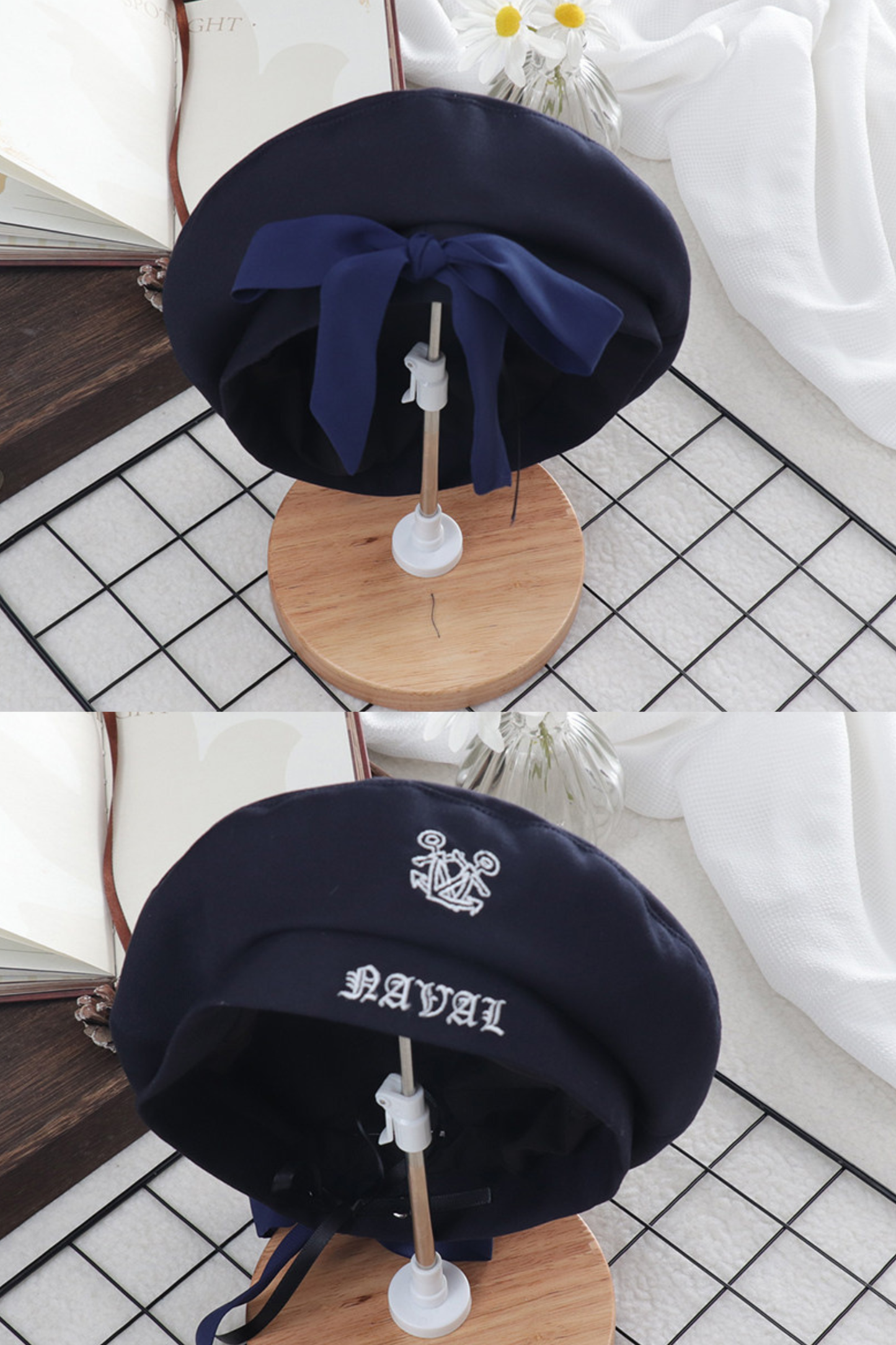 Sailor Shirt + Suspender Shorts + Tie + Beret