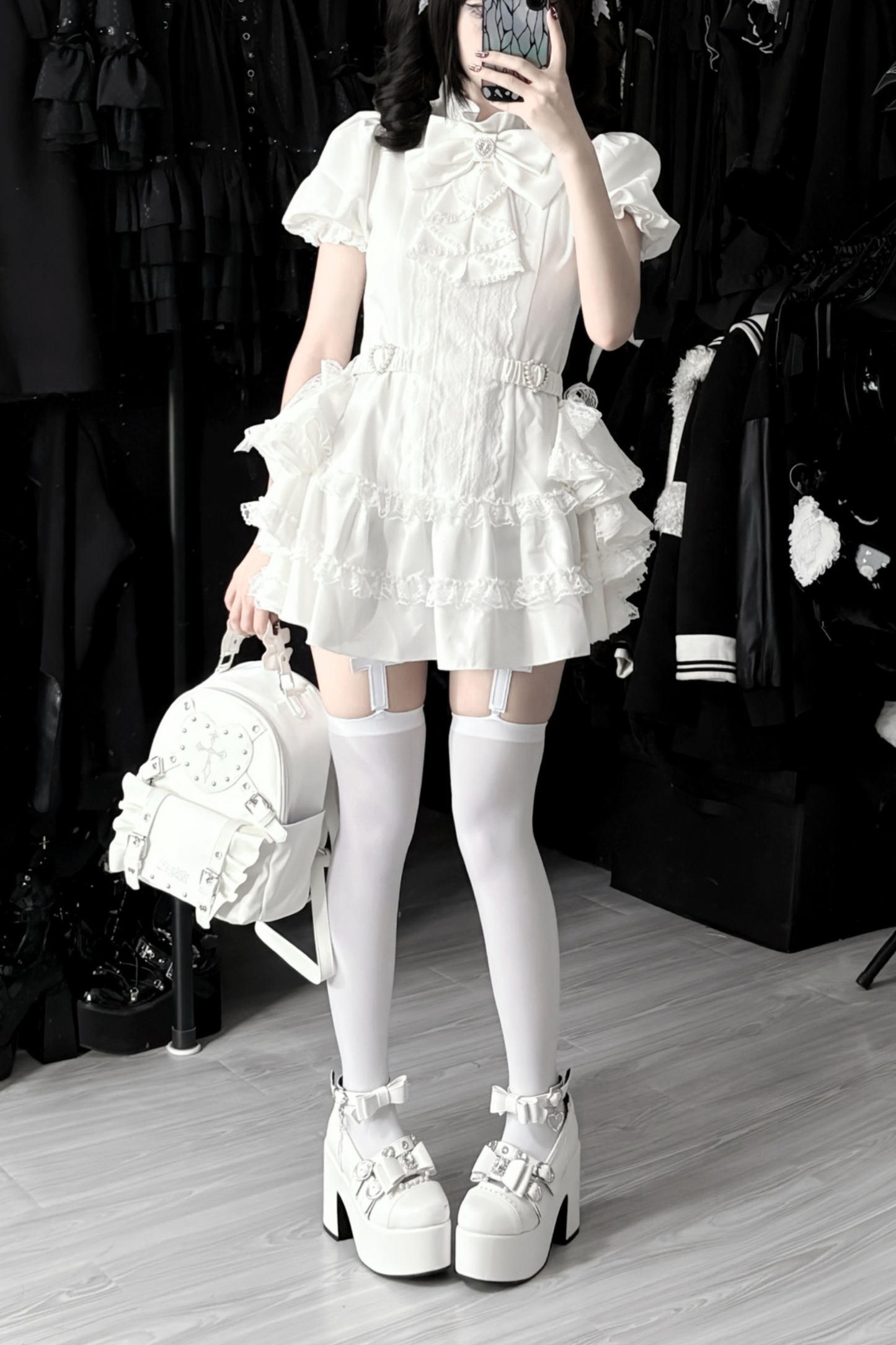 Puff Sleeve Gothic Style Top + Pants