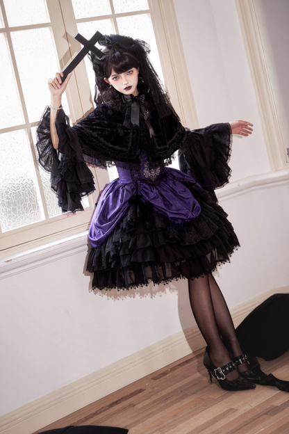 Moon River Gothic Skirt + Cape + Top + Bow