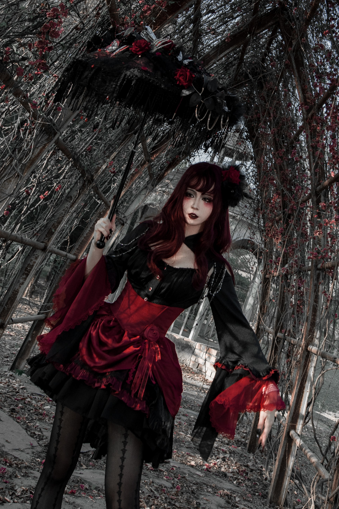 Dark Flower Gothic Lolita Set