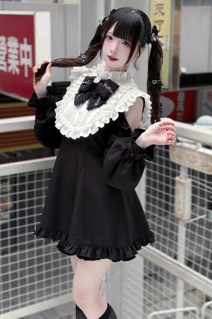 Rose Princess Off-the-shoulder Ruffle Ribbon Top